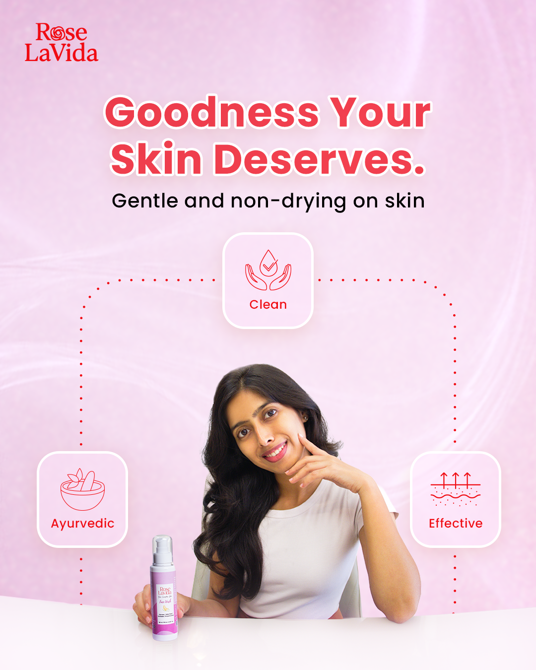 Ayurvedic Rice Aloe Radiance Cleanser | Gentle & Non-drying | For All Skin Types | Women & Men